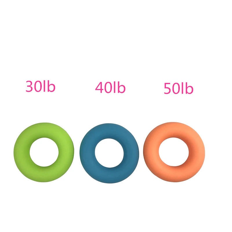 Fitness 30Lb 40Lb 50Lb Strength Hand Grip Muscle Power Training Silicone Easy Carrier Hand Grips Fitness Silico Ring Exerciser